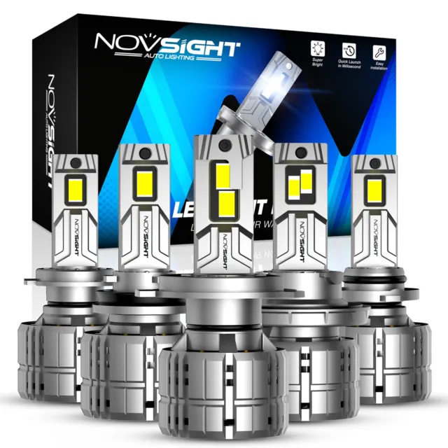 NOVSIGHT 9012 H11 H13 H4 H7 9006 9007 LED Headlight Bulbs High Low Beam 40000LM