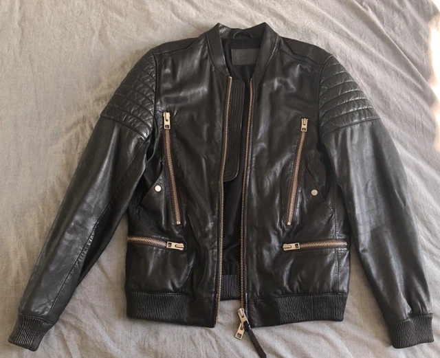 NEW ALLSAINTS SANDERSON leather jacket black small 150.00 PicClick UK