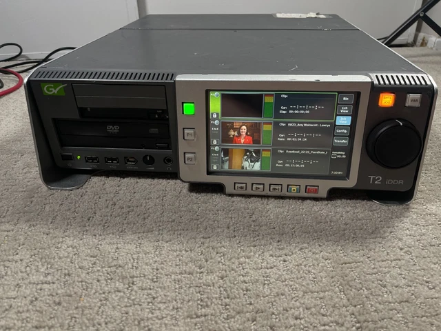 Grass Valley iDDR T2 RAID 2TB Dual Video Disk Player/Recorder SSD SDI Tested!