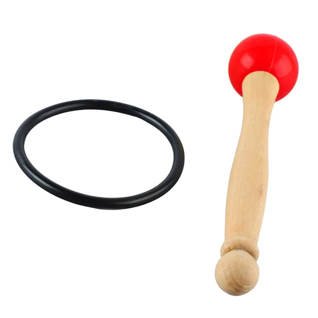 (Rouge)Bol Chantant Maillet Manche En Bois Maillet De Méditation Tête En
