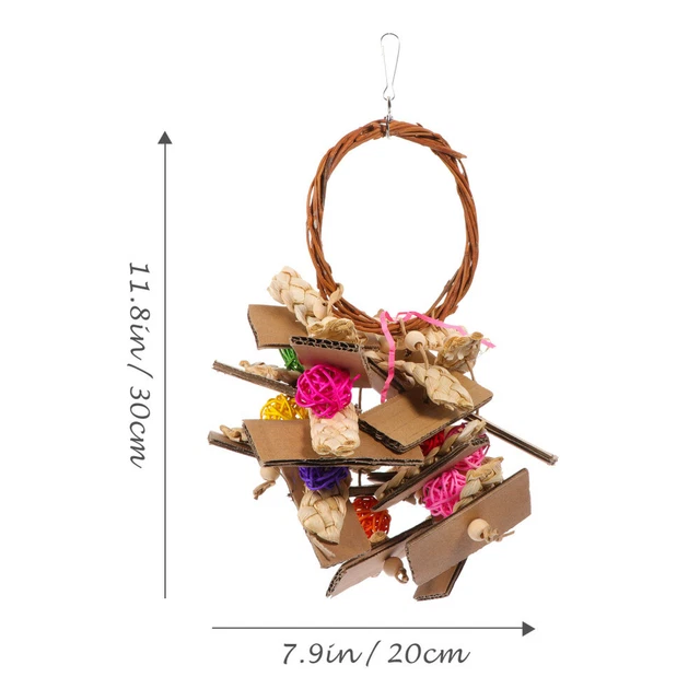 parrot rattan toy 2x Vogel Barsch Ausbildung Spielzeug Budgie Kauen Spielzeug Vö 11