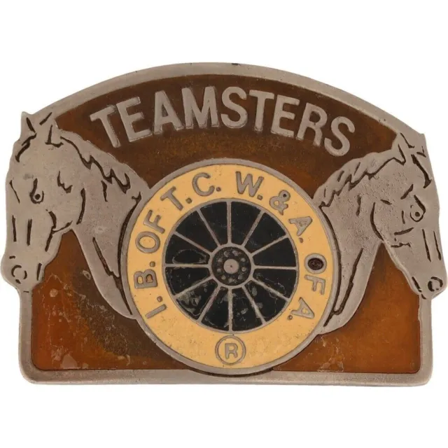 International Fraternité Teamsters Union Camion Driver NOS Vintage Belt Buckle