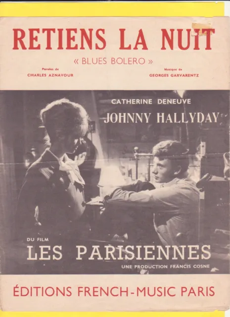 JOHNNY HALLYDAY PARTITION "retiens la nuit"