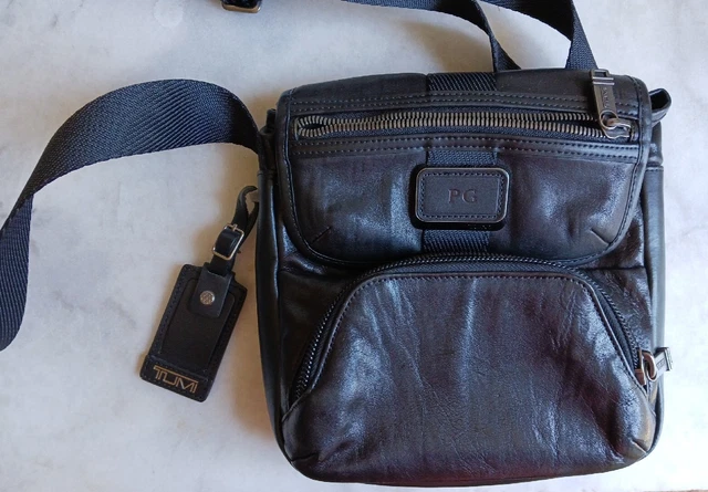 Tumi Barton Black Leather Crossbody Men's Messenger Bag Alpha Bravo 2