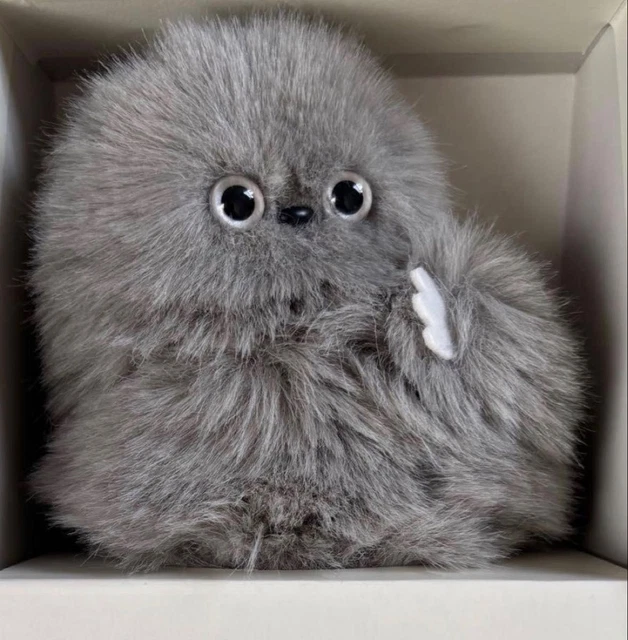 MIRUMI TOKYO GRAY Charm Plush Toy Robot Peeks Looks Around Reacts