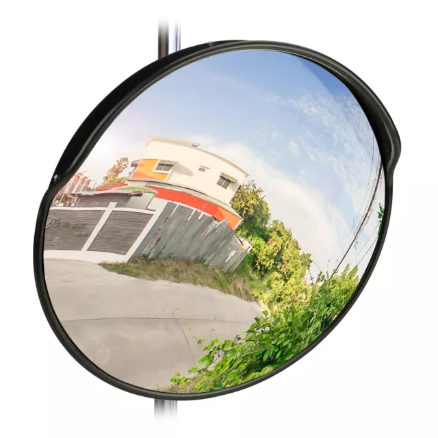 Specchio convesso da 60 cm specchietto di sicurezza per interni e esterni nero