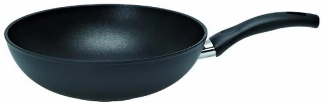 (TG. 47.2x29.7x8.80 cm) Ballarini Rialto Black con Thermopoint Wok, 1 Manico, Al
