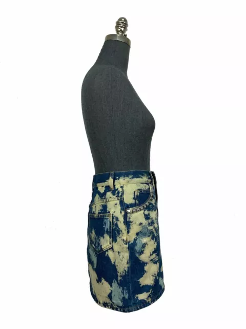 Gucci Printed Bee Denim Jean Skirt Size XS 2