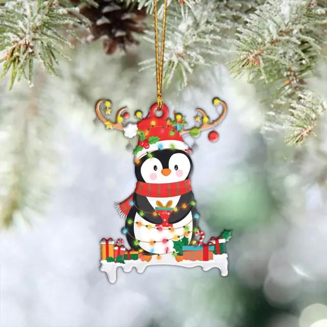 Penguin Reindeer Christmas lights Ornament, Penguin Christmas Tree Decor