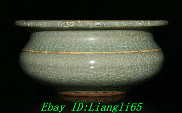 3,8" China Song Dynasty Longquan Kiln Porzellan Palast Weihrauch Räuchergefäß