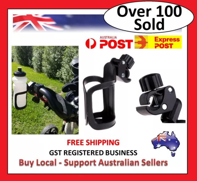 Universal Golf Cup Holder For Buggy Cart / Baby Pram / Wheelchair Clicgear !