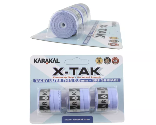 Karakal X-TAK Overgrip - Blue - Tennis - Badminton - Squash Grips TAK