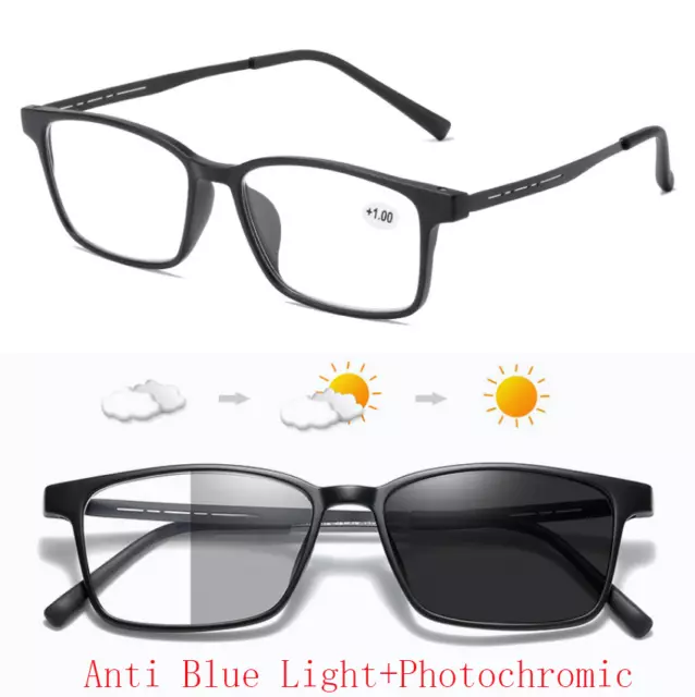 UNISEX TR90 PHOTOCHROMIC Anti Blue Light Reading Glasses Outdoor Sunglasses  New $18.99 - PicClick