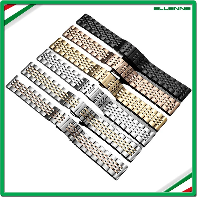 Cinturino Effetto Coccodrillo Cinturino Orologio In Pelle Alligatore/Coccodrillo - Goffratura Elegante, Taglie 12/14/16/18/20/22 Mm Cinturino Coccodrillo - Foto 5