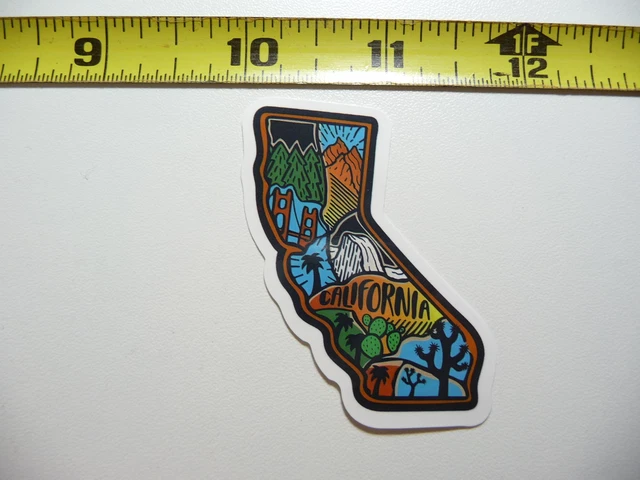 California State Collage Tourist Sites Decal Sticker Pride State