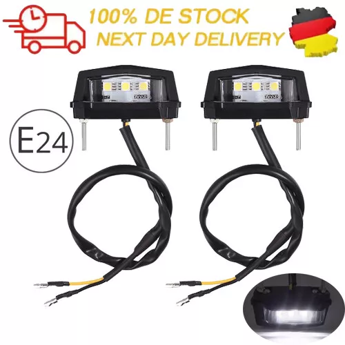 2x LED Kennzeichenleuchte 12/24V Nummernschild Beleuchtung Universal Rücklicht