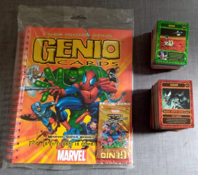 LOT MARVEL GENIO Cartes 1 Classeur Neuf Sous Blister Avec 1