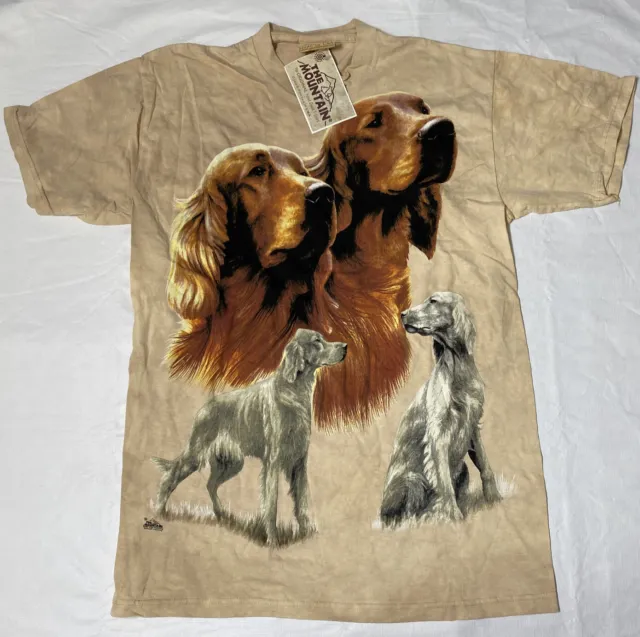 The Mountain Irish Setter Dogs T Shirt Adult Size Medium NWT Nigel Hemming 2001