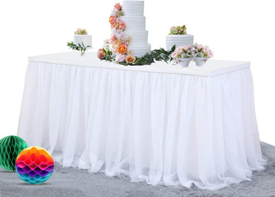 Baby Shower HBBMAGIC Rosa Gonna da Tavolo in Tulle Gonne da Tavolo Fatte a Mano per Feste Compleanni Candy Bar Matrimoni Decorazioni per la casa 