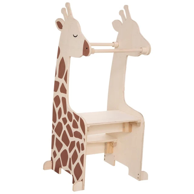 Lernturm Giraffe atmosphera Kiefernholz zwei Stufen Sitzhöhe: 35 cm B-WARE