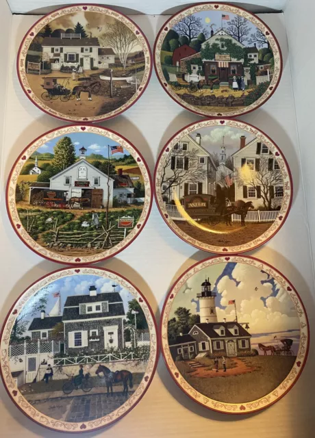 Bradford Exchange Charles Wysocki's HOMETOWN MEMORIES Set of 6 Collectors Plates