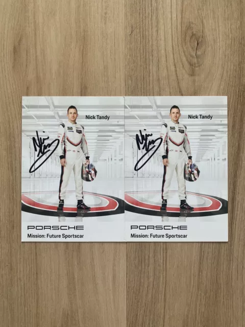 Nick Tandy Porsche original handsigniert Autogrammkarte !!! Motorsport !!!