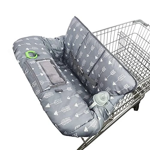 Shopping cart Cover for Baby high Chair Cover, roll in and go, Grey Arrow