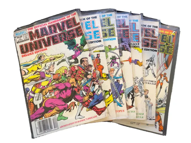 Official Handbook of the Marvel Universe Deluxe Ed #1-6 (Marvel 1985)