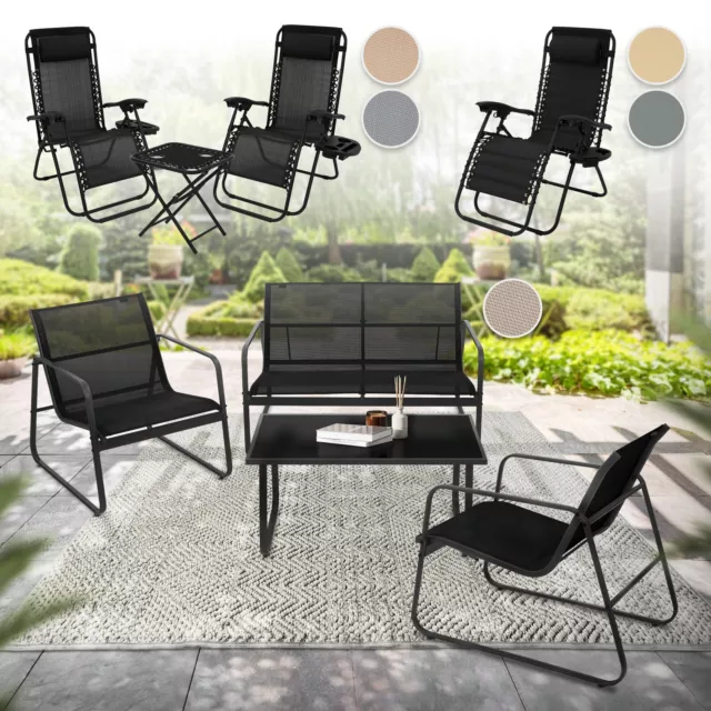 Sets de chaise longues couleur à choix ensemble de meubles de jardin et terrasse