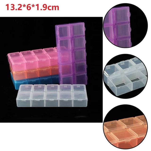 Boîte De Rangement Segbeauty - 2 Pièces Avec 14 Compartiments Amovibles - Idéale Pour Perles, Vis Et Accessoires De Diamond Painting