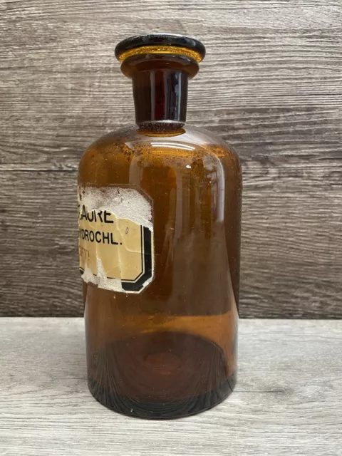 Alte antike Apothekerflasche um 1920 Gefäß Glas Gläser Fläschchen Arznei #5837 2