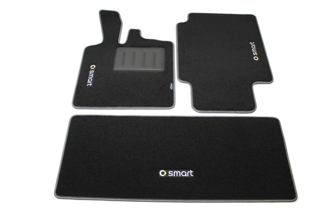 SERIE 2 TAPPETI - TAPPETINI IN MOQUETTE NERI PER SMART FORTWO 450-2004 ->2007
