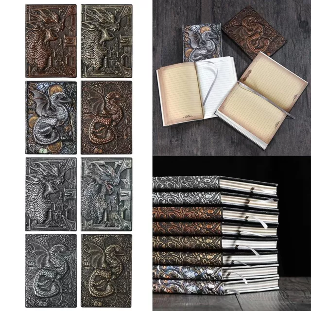 buch Reiseplaner Drachen Notizblock A5 Notebook 3D-Relief Notebook Vintage