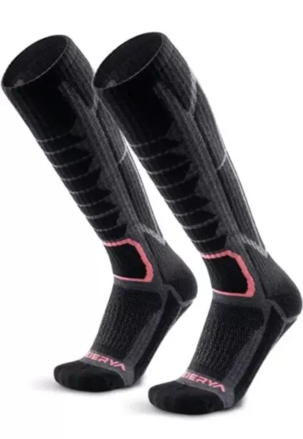 Weierya Ski Socks 2 Pairs Pack Skiing, Snowboarding, Outdoor Sports Performance