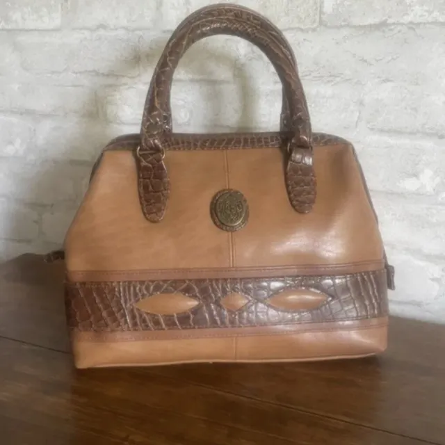 Vintage Jackson Bag Tan Leather Satchel Handbag Purse Women's Satchel Doctor's