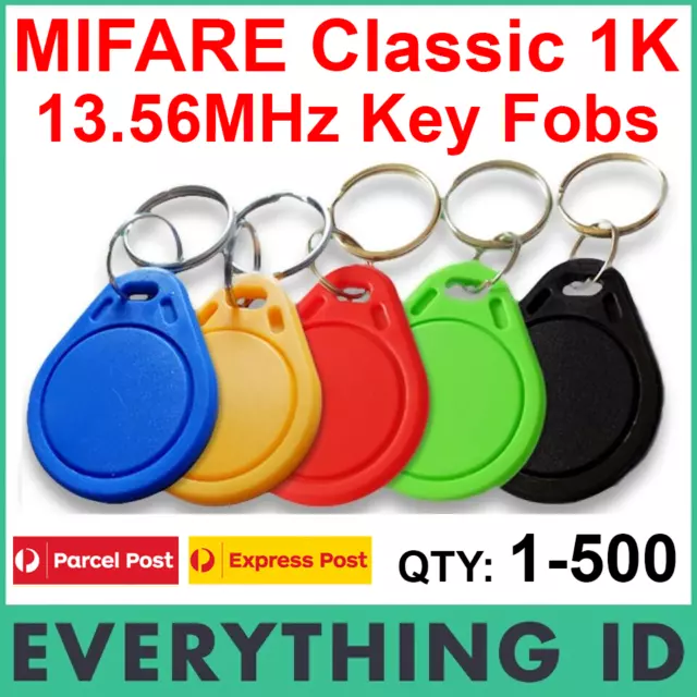 MIFARE CLASSIC 1K S50 13.56MHz PLASTIC KEYTAG FOB 14443A CHIP KEY FOBS RFID NFC