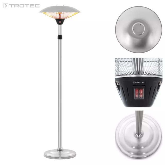 TROTEC Standheizstrahler IRS 2020 Infrarot Heizstrahler Terrassenstrahler Heizer