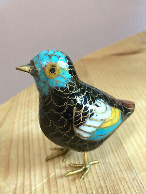 Fine Antique or Vintage Chinese Cloisonne Bird or Quail