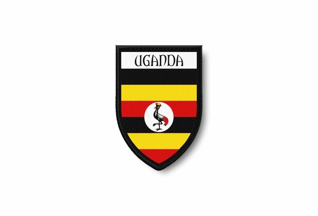 Uganda Flagge Aufnäher – 9x6 Cm, Bügelbar Oder Nähbar, Mit Umsäumtem Rand & Kräftigen Farben