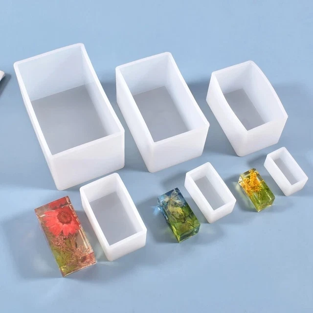 Würfel Quader Harz Guss Silikonform DIY Kristallschmuck Anhänger Bastel Werkzeug