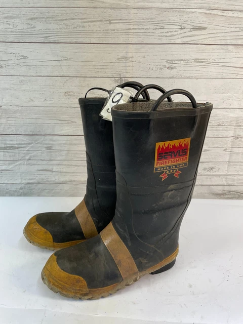 Servus FireBreaker Firefighter Men’s Black Boots Size 11 Wide