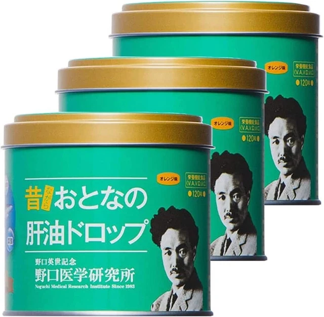 Noguchi Instituto de Investigación Médica Adulto gotas de aceite de hígado de bacalao 120 granos × 3