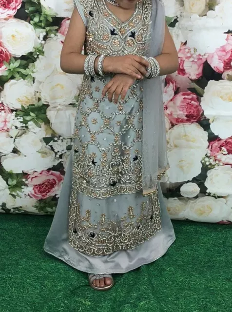 Indian Pakistani girls Maxi kameez Suit Size 24 party wear wedding dress Eid Z