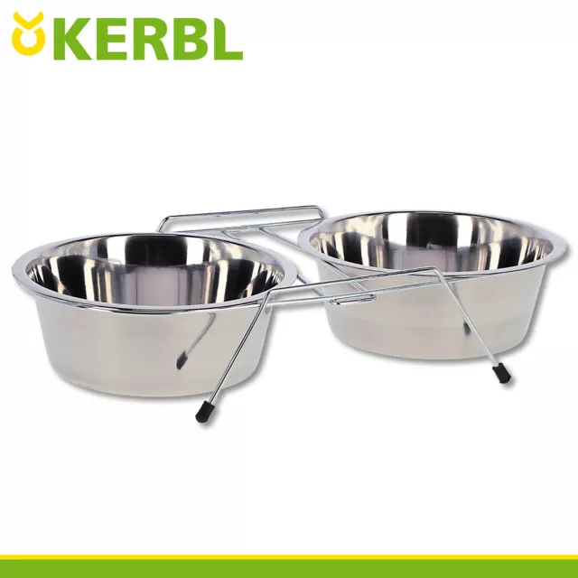 Bol Double Stand Cuisine Du BAR Gamelle Bol Animaux Acier Inox + 2 Bols À 450 ML