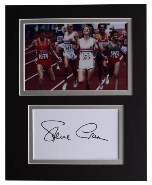 Steve Cram Signed Autograph 10x8 photo display Olympic 1500 metres AFTAL & COA