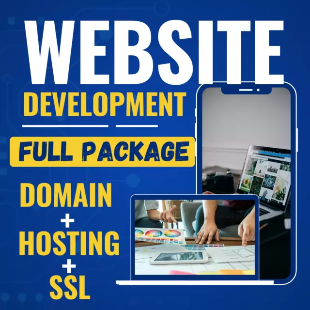 Full Professional Website Design Package, Domain+Design+Hosting+SSL best deal !