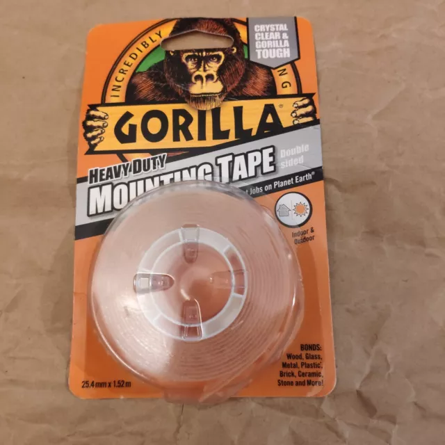 Gorrilla Double Sided Tape Heavy Duty Mounting Tape Clear Thick Crystal Tough