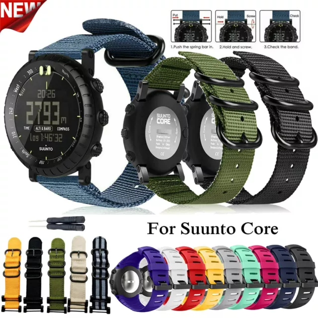 Für Suunto Core Watch Silikon Nylon Uhrenarmband Sport Armband Strap Erstatzband