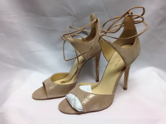 Ivanka Trump Holidae d'Orsay Dress Sandal Natural Multi Suede   New w/ Box