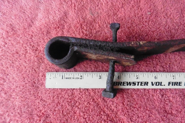 1 Wrought iron hinge strap barn door decor Vintage Antique hand Forged 18.5" 3